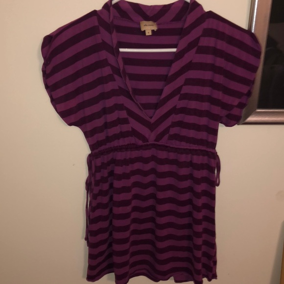 Ella Moss Striped Tie-waist Top - Picture 1 of 6